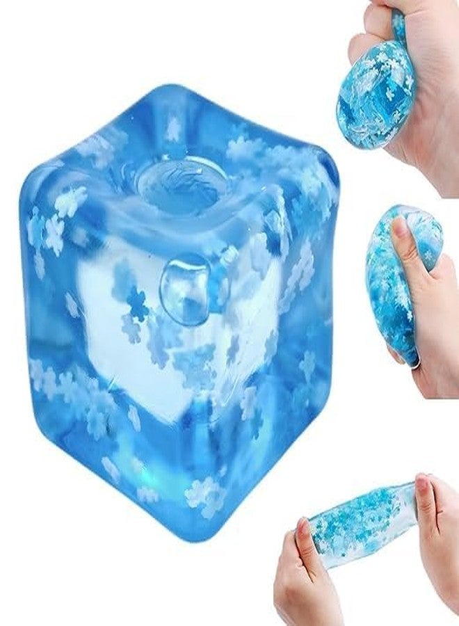 Plenteous Cube Stress cube - Big Ice Cube Fidget Toy for Anxiety Relief, Snowflake Squeeze Squishy Sensory cube for Kids & Adults, Gumdrop Sugar cube for Autism, Christmas Gift for Boys & Girls (1pcs) - Image 5